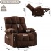 Massage Recliner Chair with Heat and Vibration, Ergonomic Rocking Lounge Chair with 4 Side Pockets, 2 Cup Holders, USB Charging Port - SL-1026